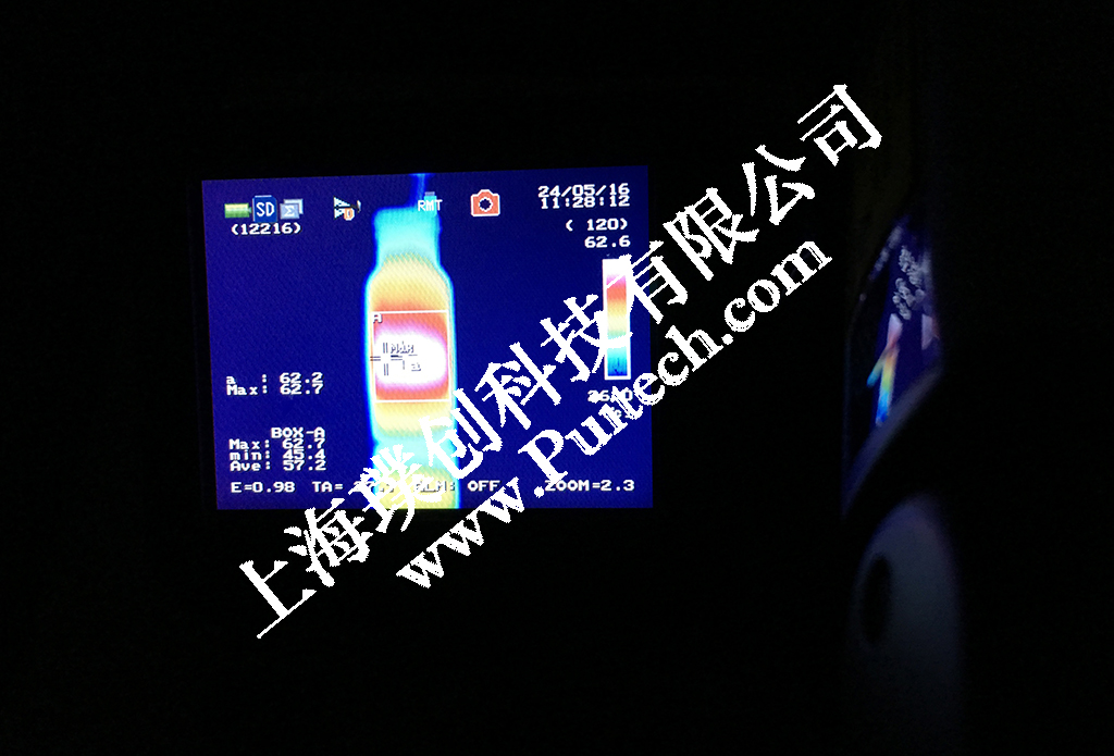 同济生物工程用NEC红外热像仪对试剂热分布检测