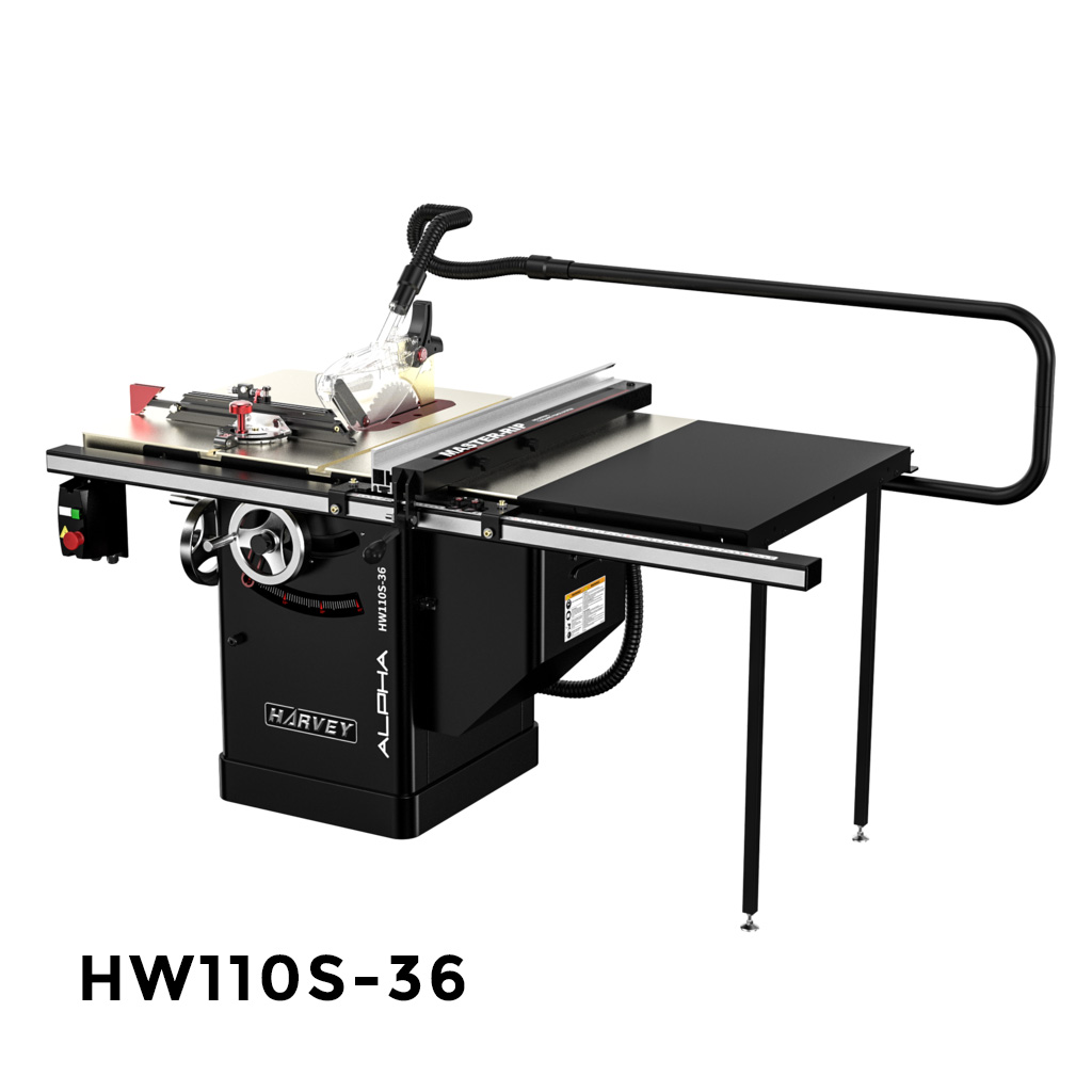 海威HW110S-36/52/36P/52P 10″ 超级木工台锯